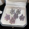 Korean Sweet Zirconia Double-Sided Floral Earrings - Luxury, High-End, Fashionable Jewelry for Women