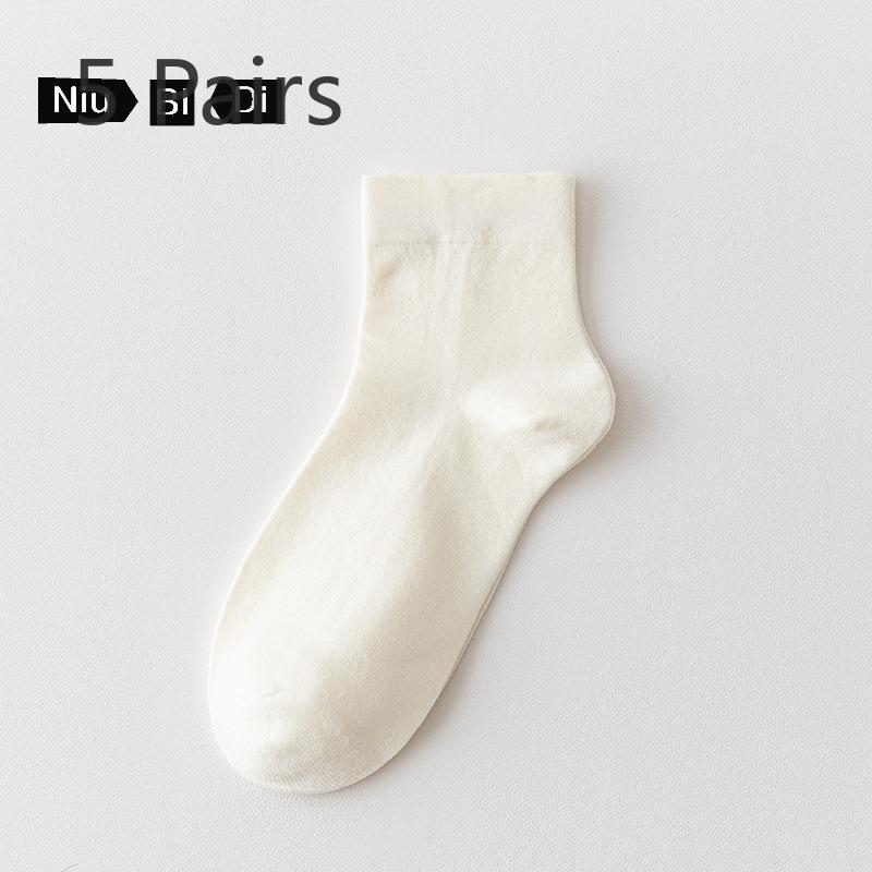 

5 пар ежемесячных носков летние носки с напуском женские хлопковые свободные носки для беременных и послеродовые бесшовные большого размера хлопковые носки белые 5 pairs молочный белый