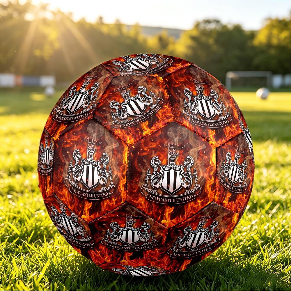 Futebol Newcastle United Estampado Tamanho 5 Bola de Futebol, Antiderrapante Bola de Futebol de Jogo para Adultos Lembrança para Fãs de Futebol