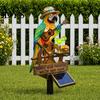 Éclairage Solaire Paysager Forme Perroquet, avec Piquet de Sol, Étanche Extérieur Jardin Décor Oiseau Tropical Automatique pour Pelouse Patio Cour Arrière