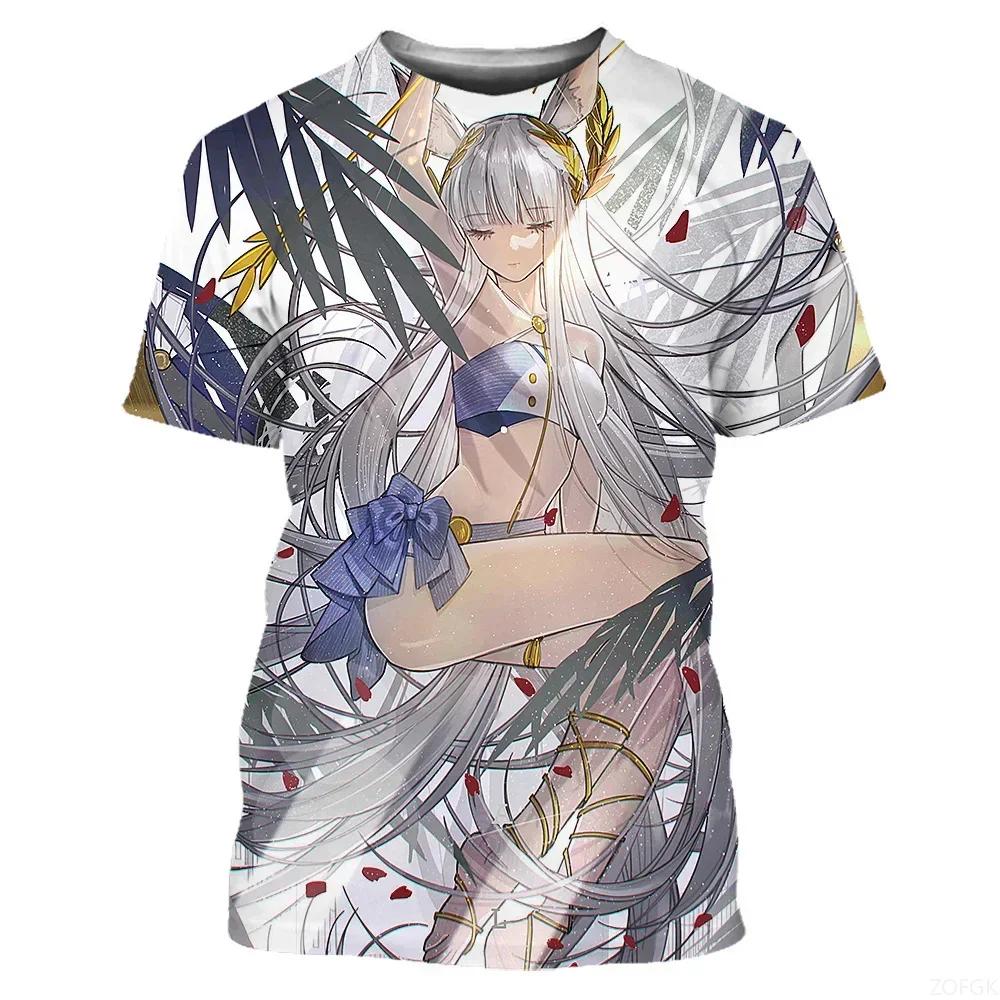 Men and Women Anime Games Girls 3D Printed Street Fashion T-shirt Short Sleeved Casual T-shirt Top Man Clothing