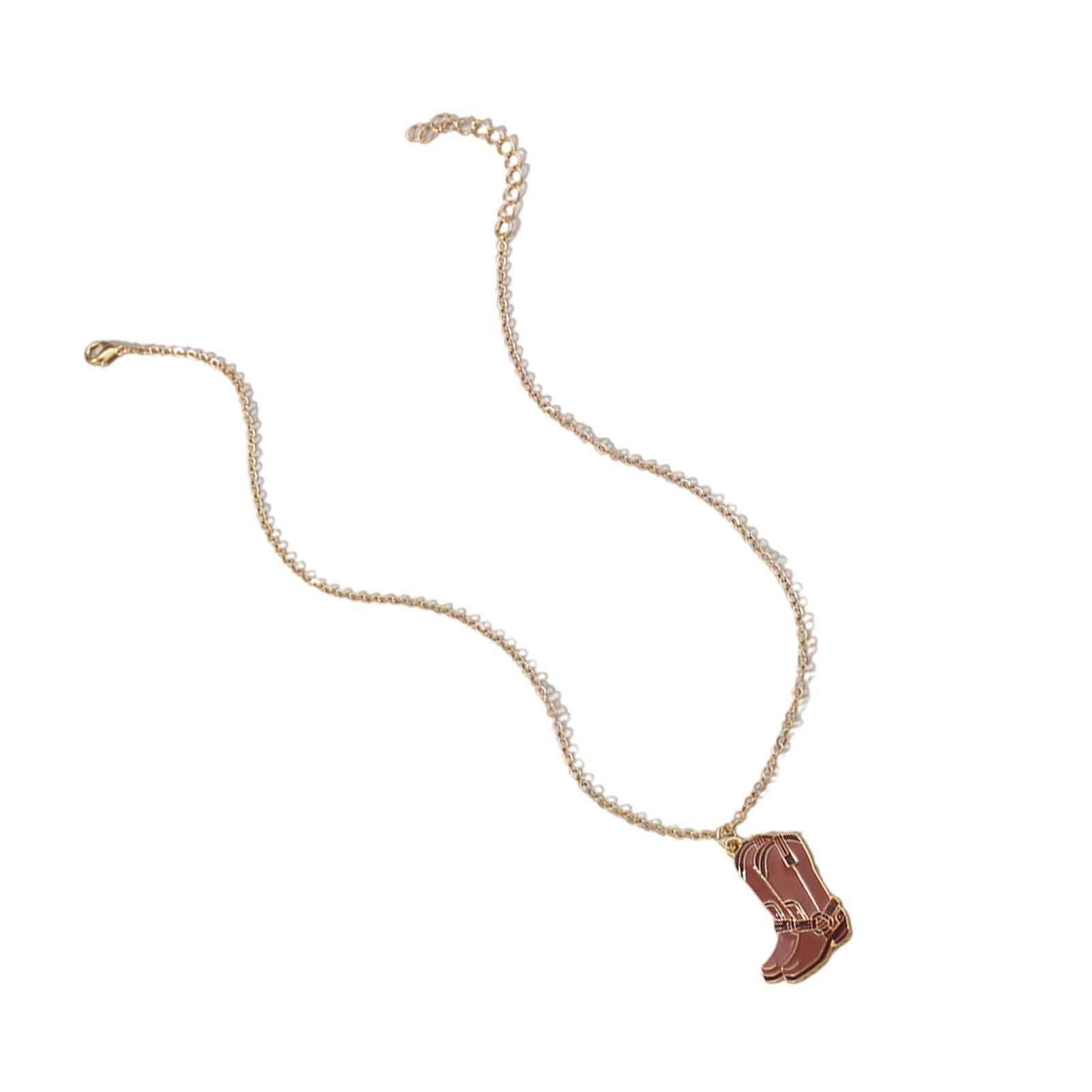 

Винтажное ожерелье в виде шляпы ковбойки в западном стиле, модное ковбойское ожерелье с подвеской, шикарное шейное украшение, идеально подходящее для вечеринок A