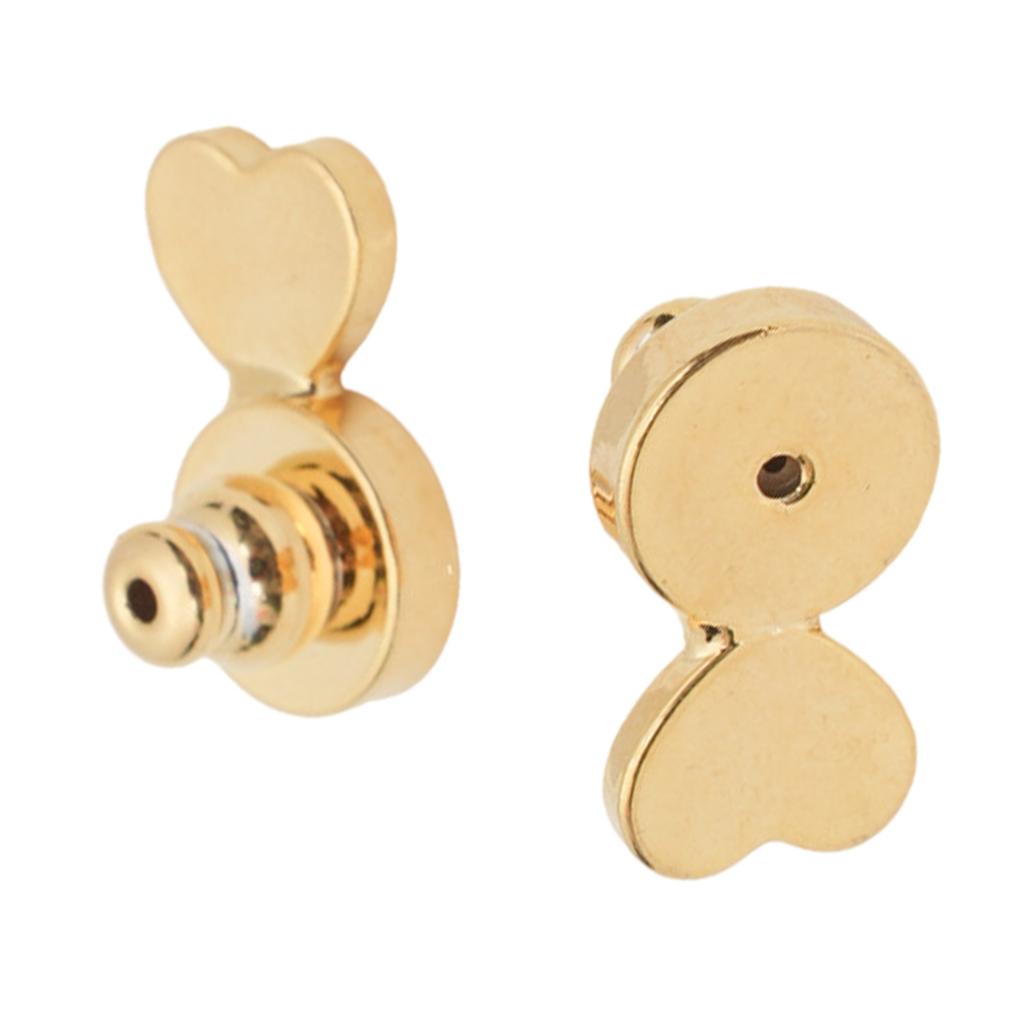 1 Paire de Supports de Boucles d'Oreilles pour Oreilles Tombantes Rehausseurs de Boucles d'Oreilles Plaqué Or Texture Cuivre Adapté aux Boucles d'Oreilles Lourdes Ajustement Sécurisé