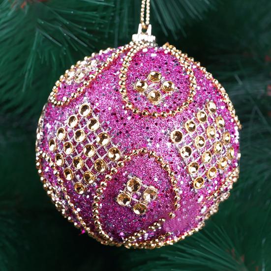 Christmas Balls Pendants Rhinestone Anti-deformed Decoration Holiday Gift Festival Balls Pendants Party Supplies
