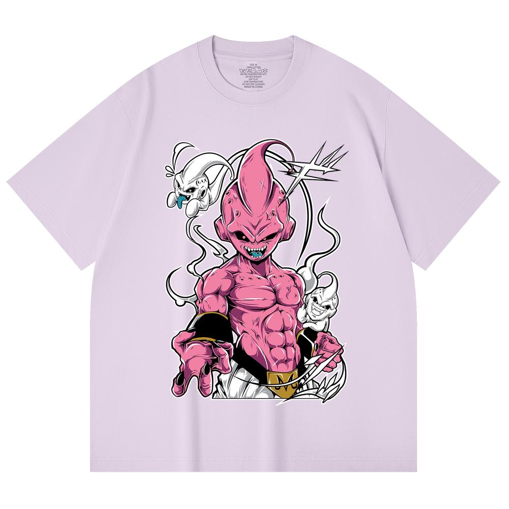 230 Gsm 100% Cotton Dragon Ball V12 Majin Buu Print Unisex Heavy Cotton T Shirt