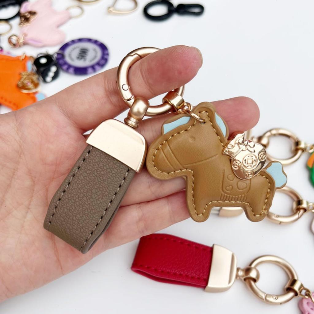 Daklpiw Keychain, Fashionable, Leather, Horse Charm, Bag Charm, Animal, Rodeo Charm, Cute, Accessory, Car