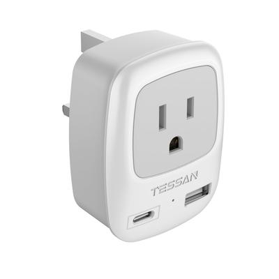 BF Tipi Dönüşüm Fişi TESSAN Overseas BF Dönüştürücü Dönüşüm Adaptörü Çıkış Dönüşüm Fişi Hong Power için 2 USB Bağlantı Noktası Kullanışlı Ürünler