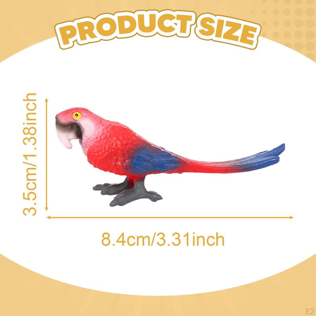 Animal Model Bird Decoration, Parrot Figurine for Birthday Gifts