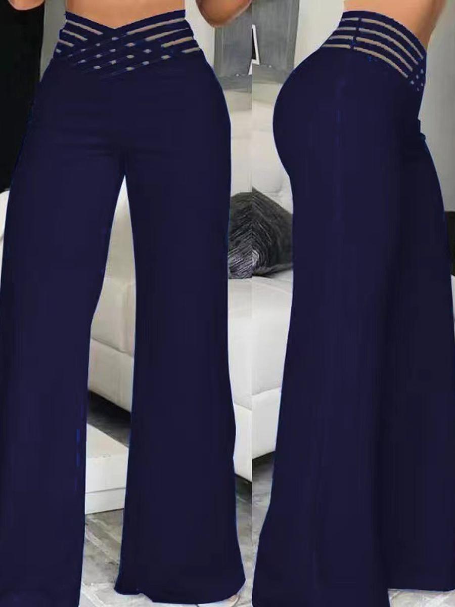 

Women s Hollow Out Waist Belt Long Pants, Elegant Commute Wide Leg Pants High Waist Casual Wide Leg Pants XXXL