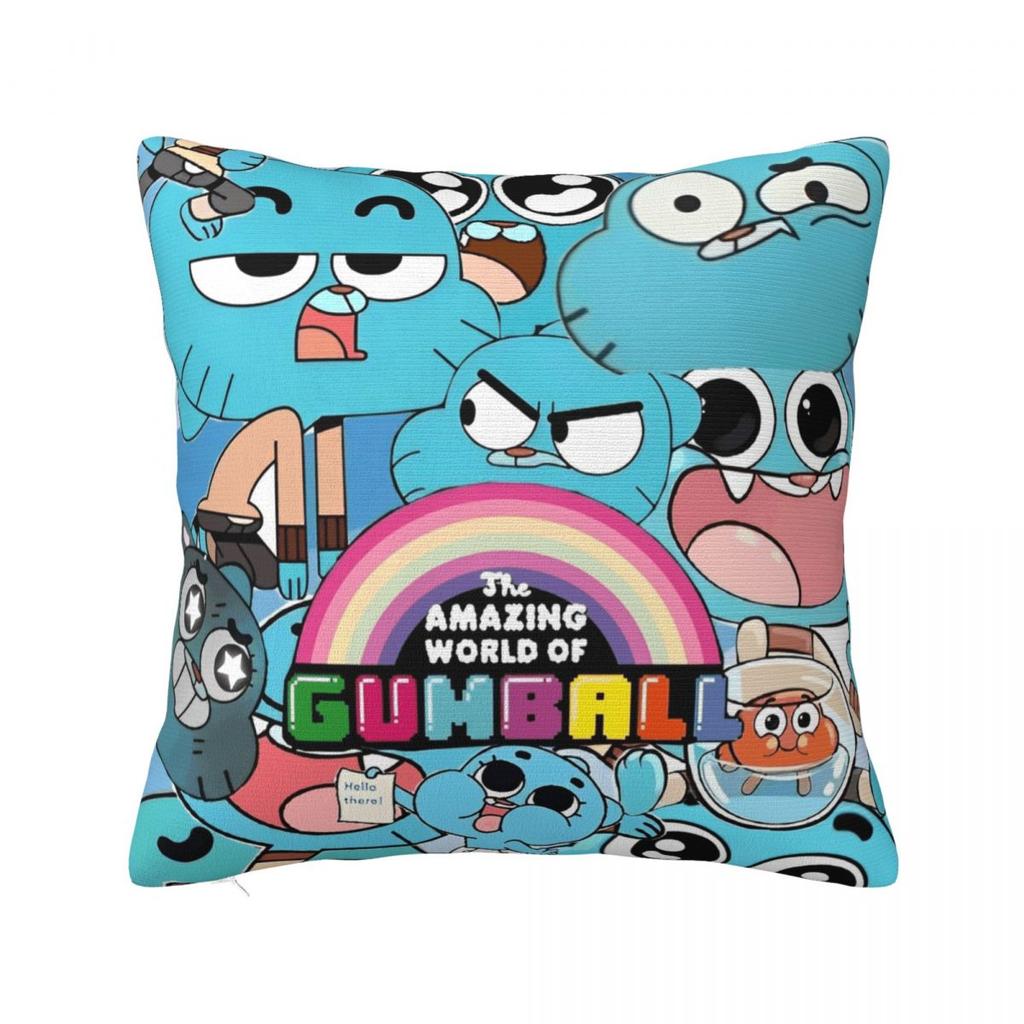 Cartoon Game Gumballs Square Pillowcases Seat Cushion Case Cute Decorative Pillowcase 45*45