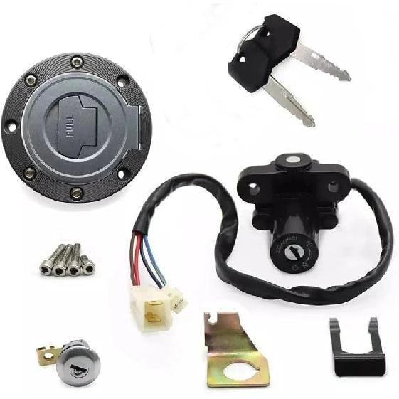 

Hexeh Motorcycle Gas Caps Ignition Switch Fuel Gas Cap Seat Lock Key Set For YAM&AHA YZF R1 2002-2003 2007-2022 R6 2004 2006-2022 FJR1300 2001-2022 002