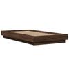 Brown Oak Effect Bed Frame 90 X 190 Cm Particleboard