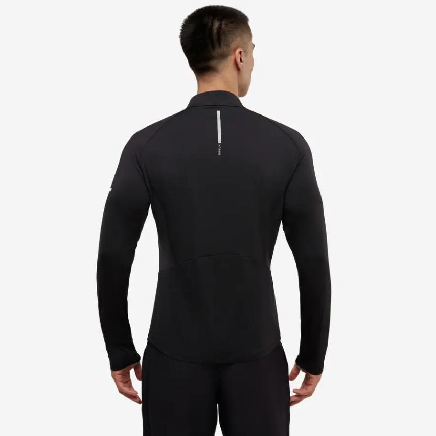 DECATHLON KIPRUN 500 Series Sweat-Wicking Breathable Comfortable Long Sleeve T-Shirt Men's Smoky Black