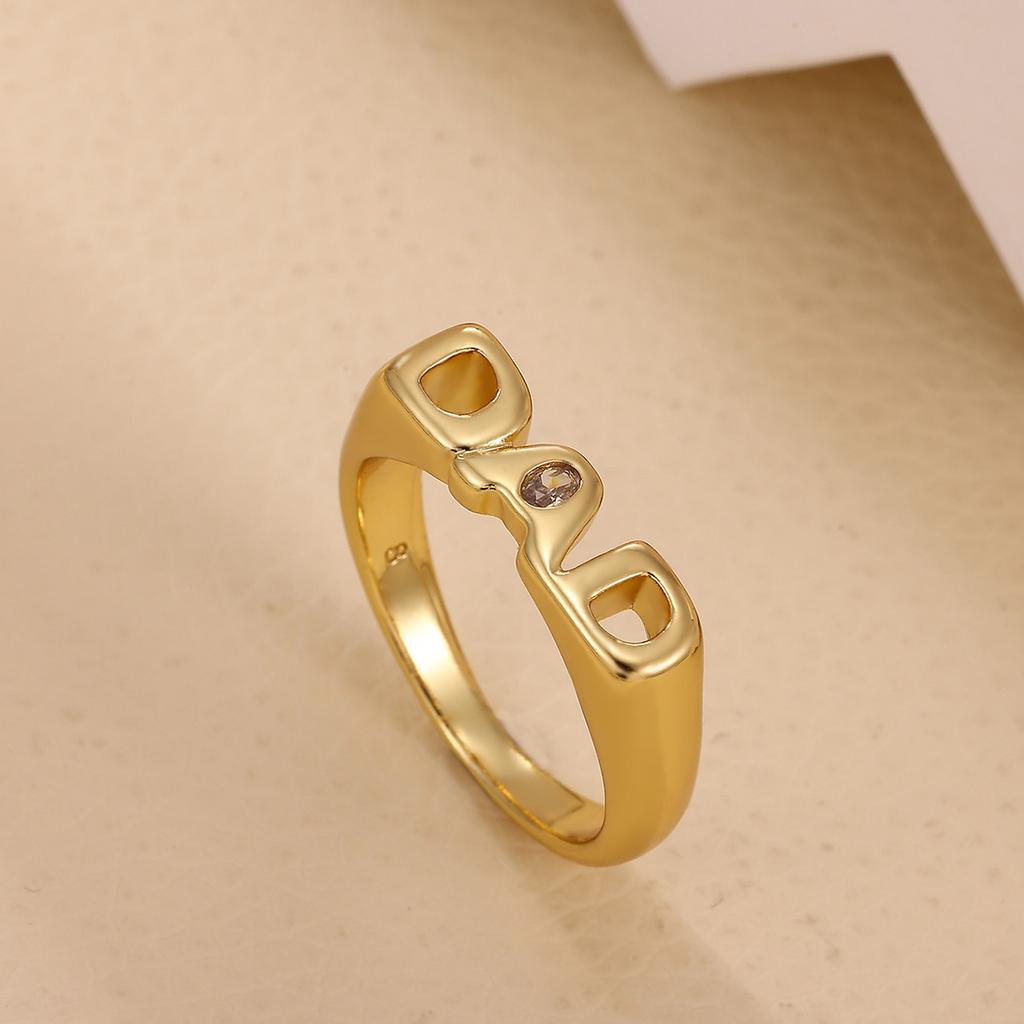 Love Mom Letter Rings For Women Mather Father Sister Jewelry Gold Color Zirconia 7-8 Size Dad Sis Mama Anillos Best Family Gift