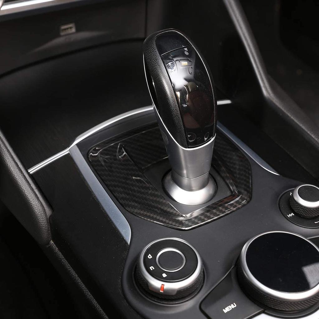 T61C_for Alfa Romeo Giulia Stelvio Center Console Gear Shift Panel