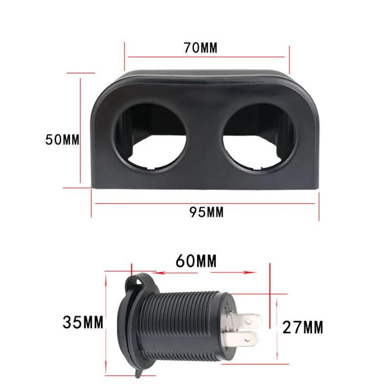 2 Löcher Zeltbasis Auto Zigarettenanzünder 12V 24V Wasserdicht USB Power Adapter Buchse Autozubehör für Boot RV
