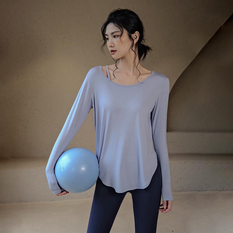 

Women s Slimming Long Sleeve Yoga Top - Casual Autumn/Winter Fashion Fitness Outerwear Extra Large