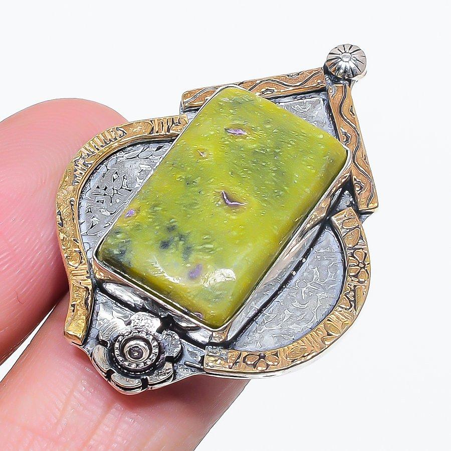 

Natural Stichtite Stone Gemstone 925 Sterling Silver Jewelry Ring Size 8.5 F6B23