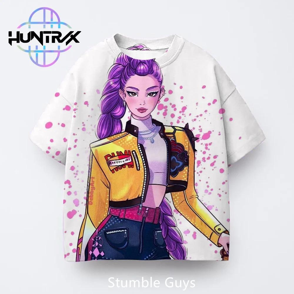 3-14A Maglietta Estiva 3D KPop Demon Hunters per Bambini Vestiti Ragazzi Abbigliamento Casual Ragazze
