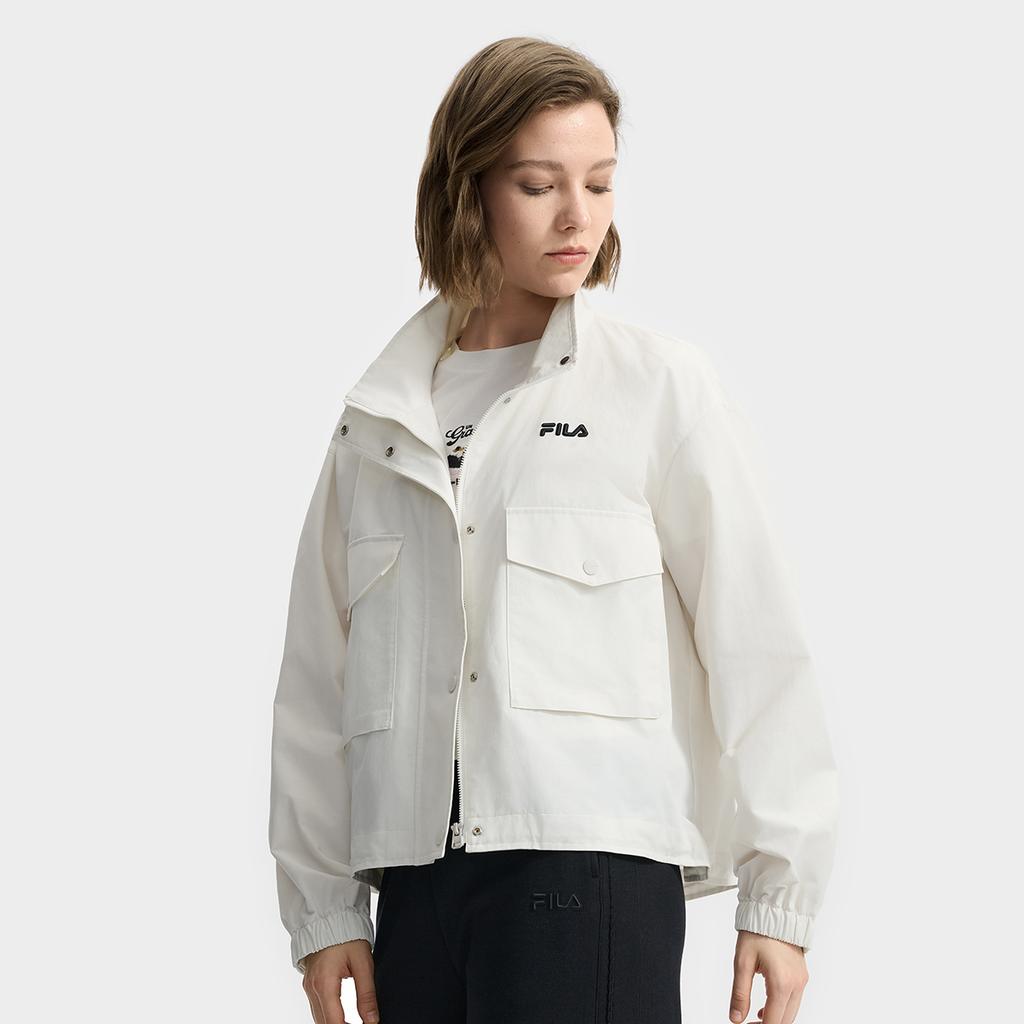 New FILA HERITAGE Jacket Women's Cloud White F11W538702FWT
