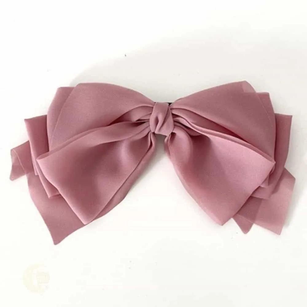 MOONH Party Hairpin Ribbon Hair Pin Hair Pin Pink Chiffon Double-Winged Lovely Hairpin