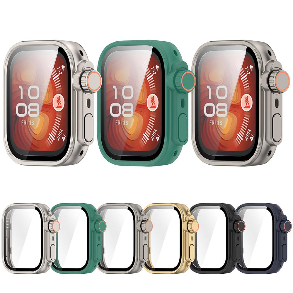 Bytt til Ultra Full Beskyttelsesdeksel for Huawei Watch Fit 3 4 Fit4 Pro Skjermbeskytterdeksel Herdet Glass Oppgrader til Ultra 2