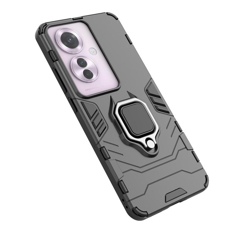 Applicable to OPPO F25Pro Black Panther mobile phone case F27Pro + all-inclusive F19 bracket F17 anti-drop F15 protective case