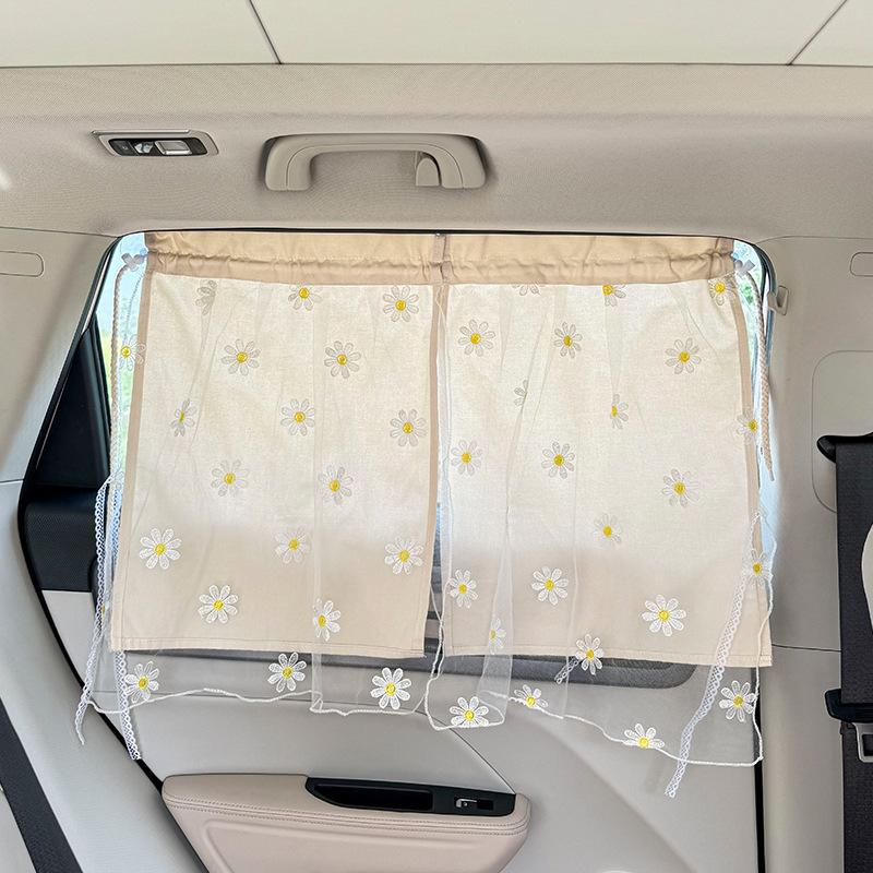 Car Curtain Universal Car Sunscreen Sunshade Princess Style Creative Blackout Car Privacy Curtain Car Accessories For Women