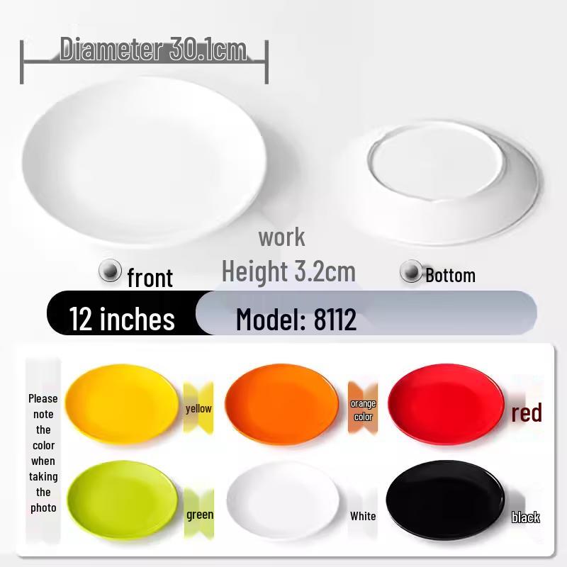 12-inch Melamine Dinner Plates (Pack of 10)