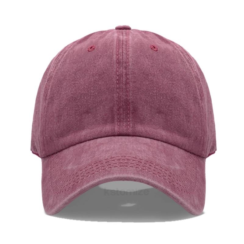 Personalized Vintage Washed Cotton Baseball Cap Custom Embroidered Logo Text Name Dad Hat for Men Women