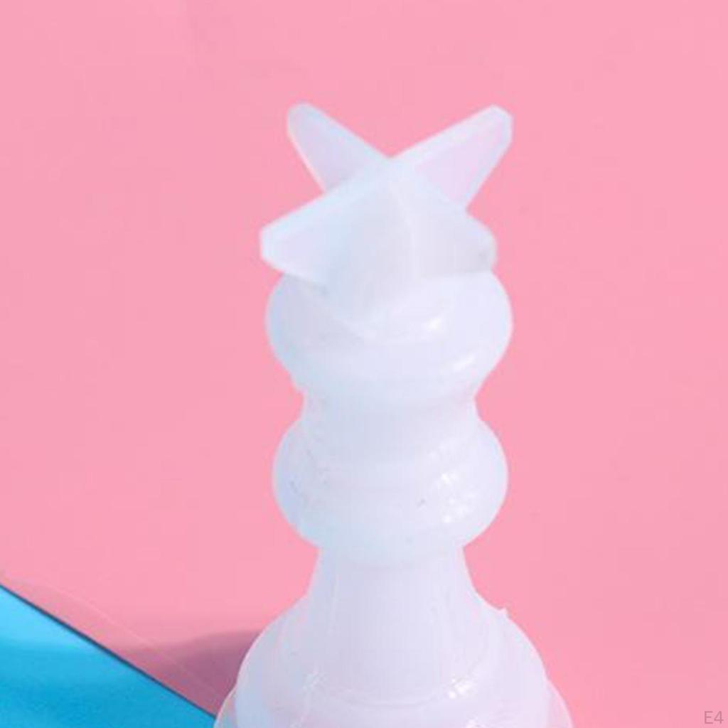 1Set Chessboard Chess Pieces Epoxy Silicone Resin Casting for Checkerboard Making DIY