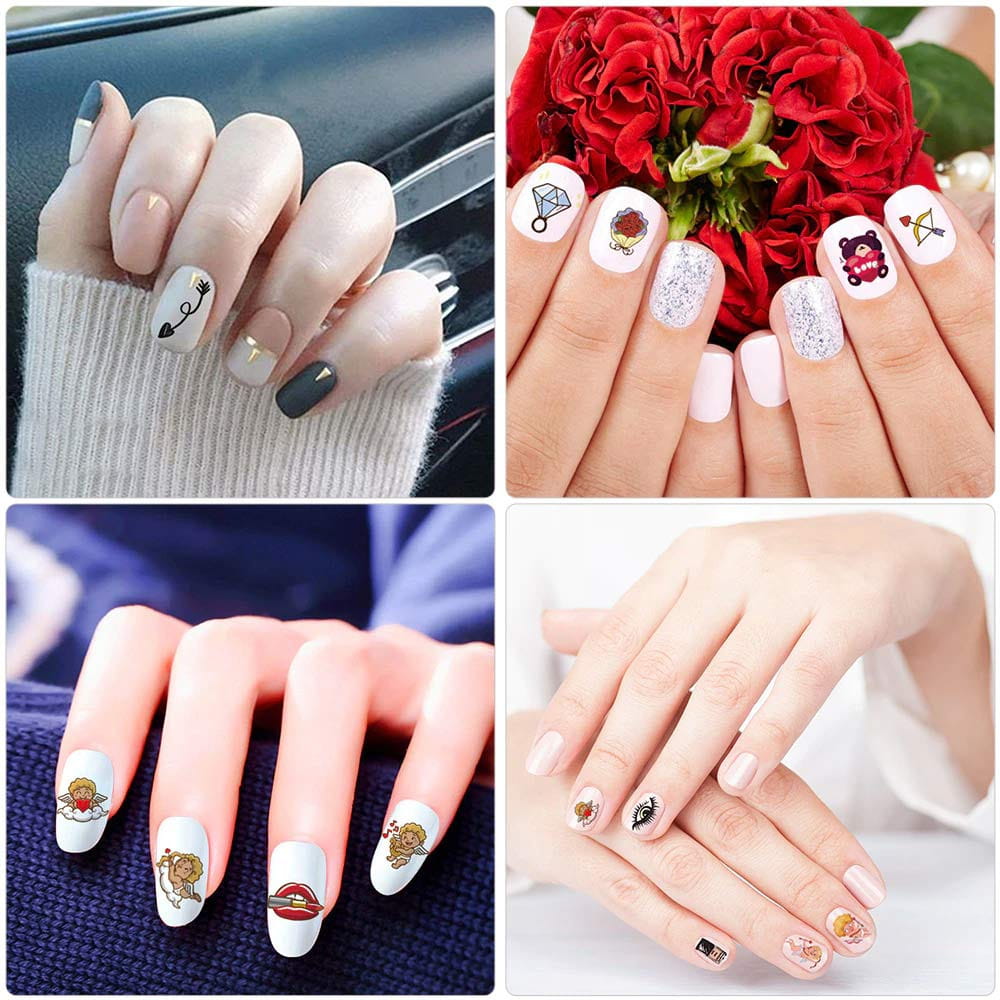 Thin self-adhesive nail stickers Valentine' Day F704