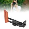 Wooden L Shape Handle Grip Fit for G7XII G7XIII Camera with Quick Release Baseplate Hand Grip Holder