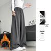 Women's 2024 Winter Fleece-Lined American Style Sweatpants - Slimming Loose Fit, Straight & Wide Leg Joggers