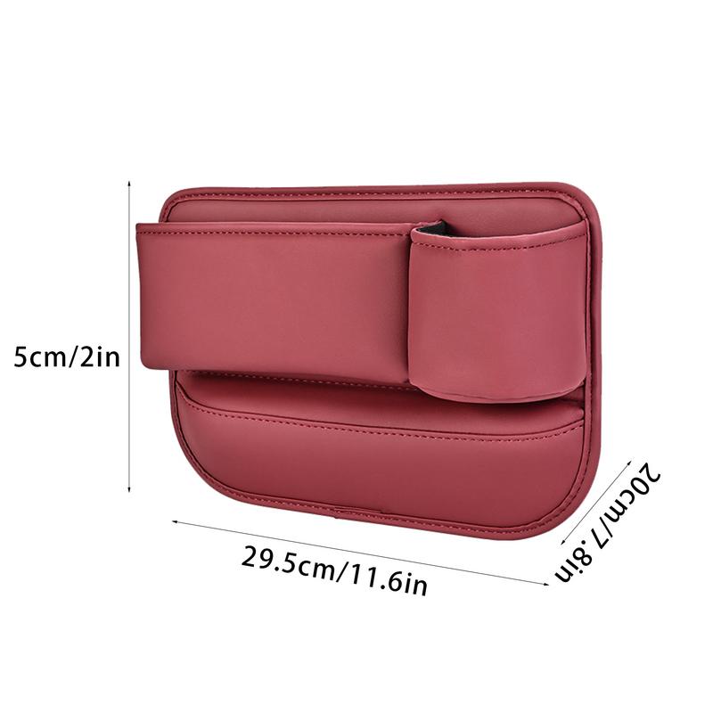 Cutie de depozitare pentru crăpături pentru scaune de mașină, umplere automată a fantelor pentru scaune, organizator multifuncțional, organizator de consolă din piele, cu suport pentru pahare, mașină