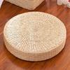 Japanese Style Natural Straw Futon Cushion Round Floor Mat Rustic Tatami Cushion  Temple