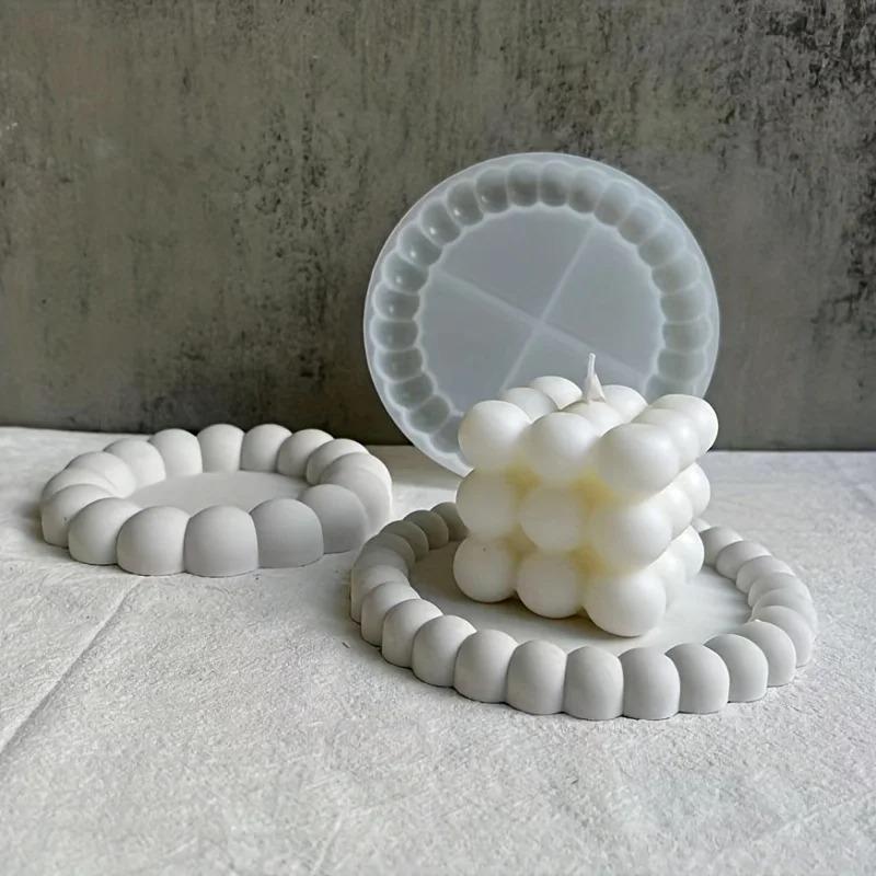 DIY Blasen Untersetzer Silikonform Gips Epoxid Beton Zementform Handwerk Geschenk Schmuck Aufbewahrungstablett Heimdeko