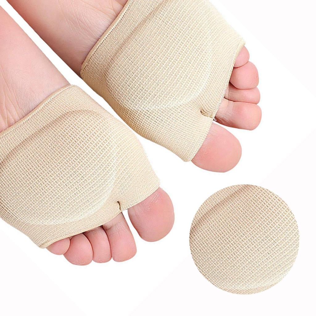1 Pair Metatarsal Pads Bunions Pads Cushions Soft Thicken Bunion Relief Sleeves for Women and Men Skin Color