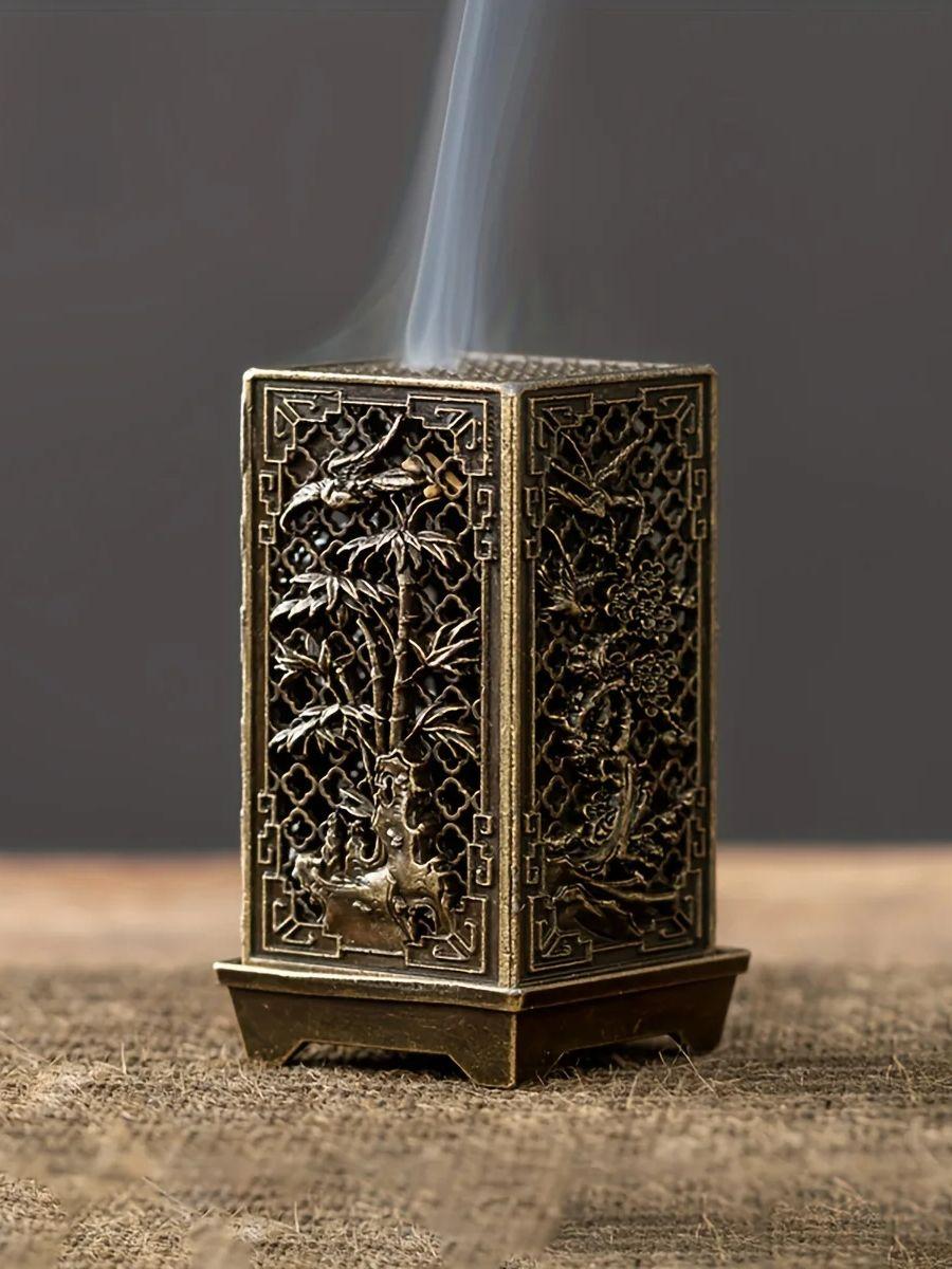 

Vintage Zen Lotus Incense Burner, Mini Alloy Chinese-style Aromatherapy Holder, Elegant Home Decor for Tea Ceremony & Meditation