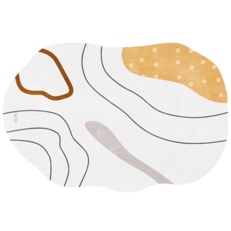 Shaped Irregular Plush Carpet Large Area Bedroom Decor Bedside Rug Nordic Style Carpets for Living Room Thick Washable Floor Mat