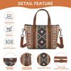 Ethnic Style Retro Canvas Tote Bag: Large Capacity Commuter Crossbody with Zipper and Long Shoulder Strap