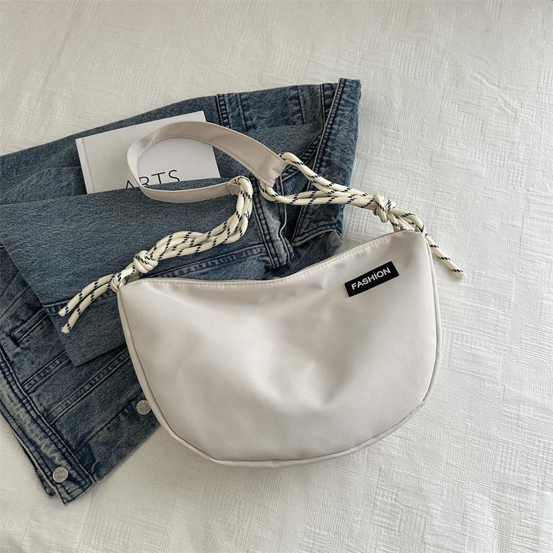 

Літня нова модна ретро-сумка 2024 року, модна повсякденна сумка через плече, проста модна сумка для пельменів великої місткості білий