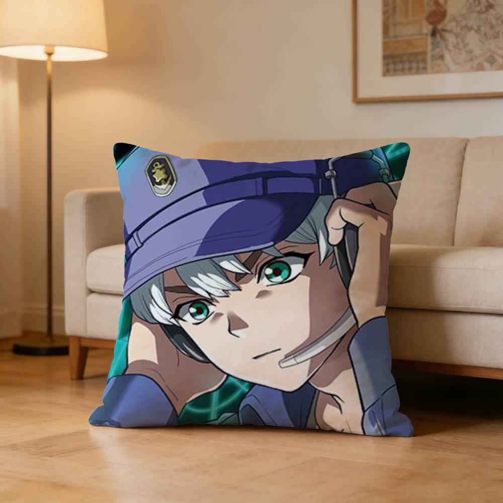 Anime D-Dr. Stone Pillow Case Pattern Printed Pillowcase For Living Room Sofa Cushion Cover