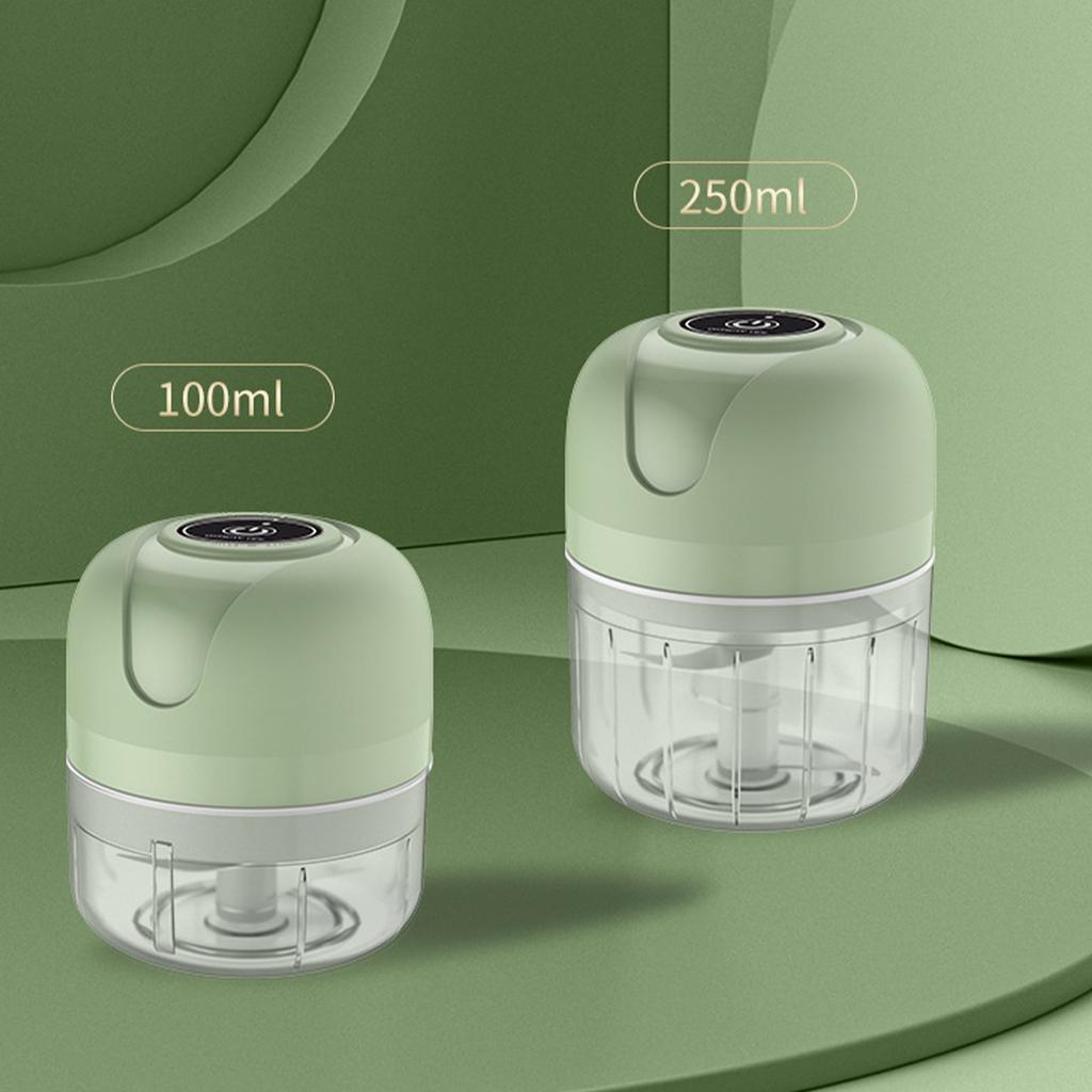 Elektrischer Knoblauchhacker Kabellos Tragbar Multifunktional Abnehmbar Mini-Lebensmittelhacker für Ingwer Zwiebel