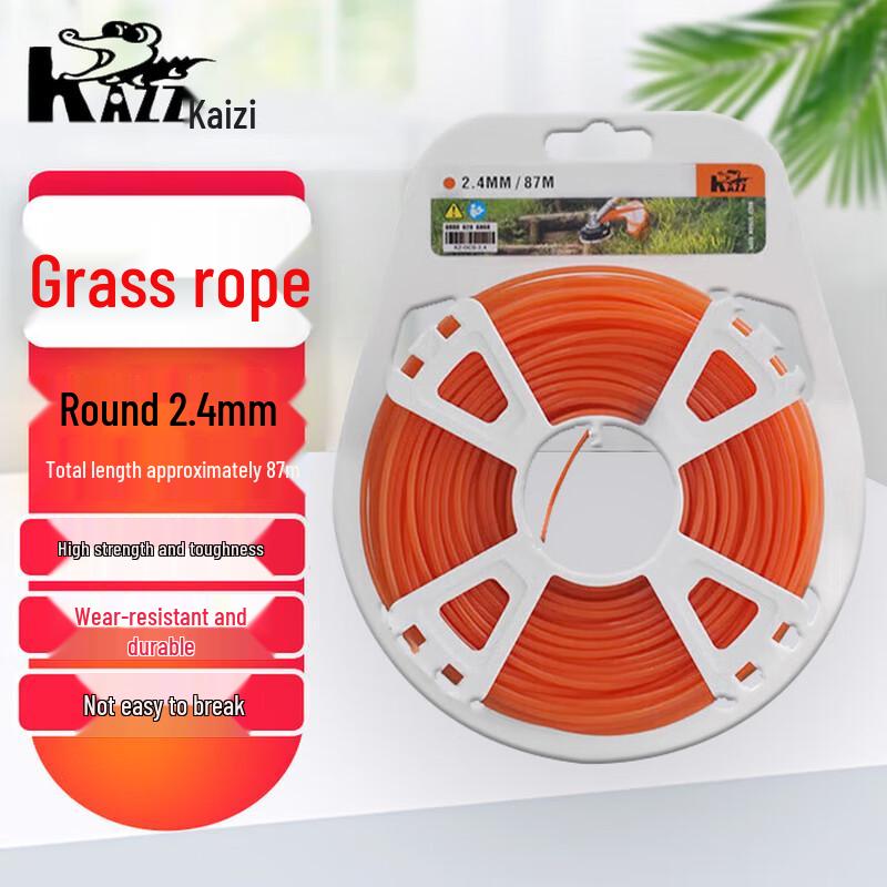 

KAZZ Universal Nylon Trimmer Line for Lawn Mowers CN plug (adapter included)