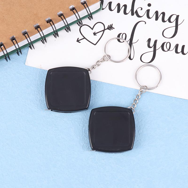 Square 2M Tape Measure Retractable Gift Small Steel Portable Ruler Key Chain