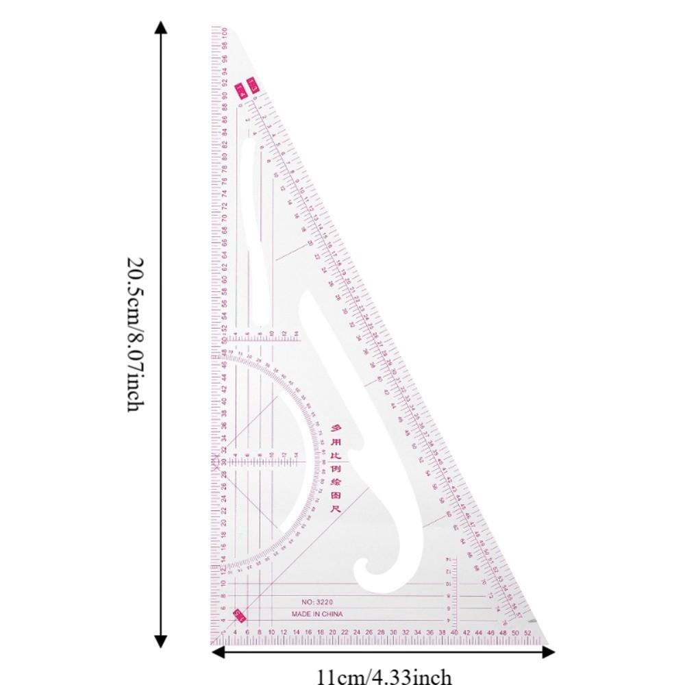 3pcs Clear Markings Garment Ruler Precise Measurement Scale Multifunctional Ruler Pattern Making