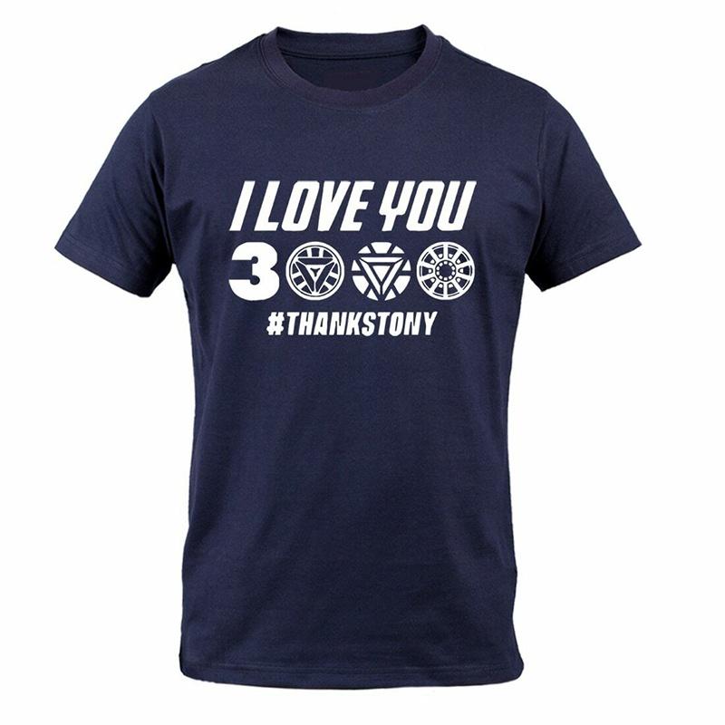 Klassisches Avengers Endgame Iron Man Tony Stark T-Shirt „Ich liebe dich 3000“-Design