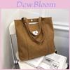 Chic Corduroy Tote Bag For Women With Magnetic Closure And Mobile Pocket For Daily Use
