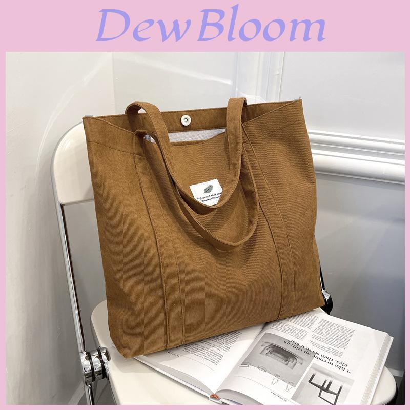 Chic Corduroy Tote Bag For Women With Magnetic Closure And Mobile Pocket For Daily Use